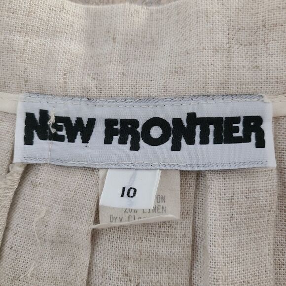 Vintage New Frontier Linen Blend Pleated Skirt 10 - Picture 9 of 9